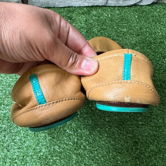 TIEKS By Gavrieli Camel Leather Ballet Flats Women's Shoes - Picture 8 of 12